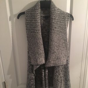 Gray sweater wrap